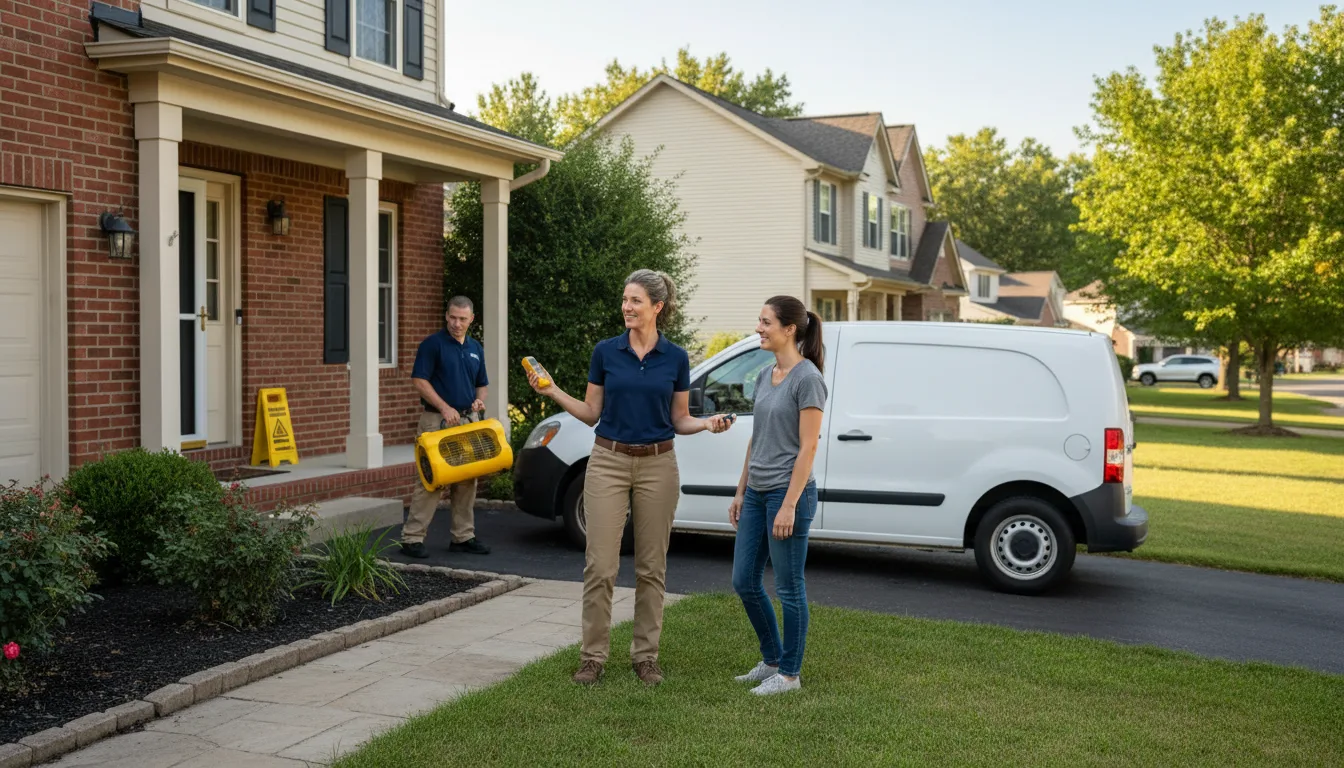 Residential water damage restoration in Mazon, IL